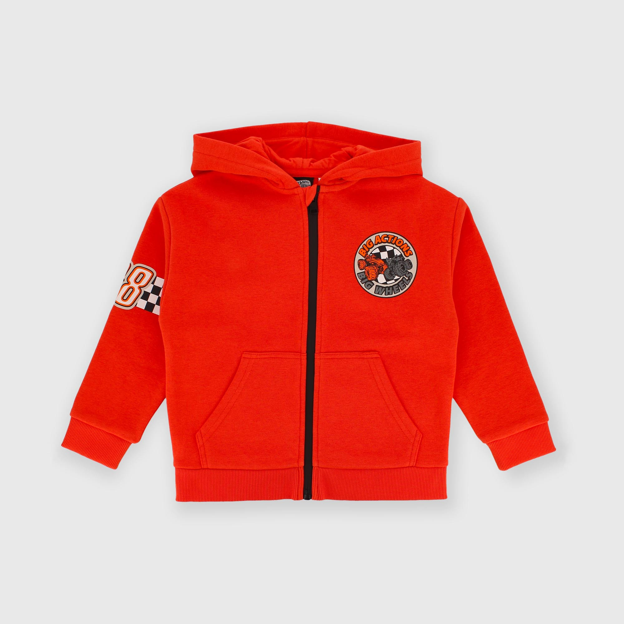 Maglia&#x20;con&#x20;cappuccio&#x20;arancio&#x20;Hot&#x20;Wheels&#x2122;&#x20;Monster&#x20;Trucks