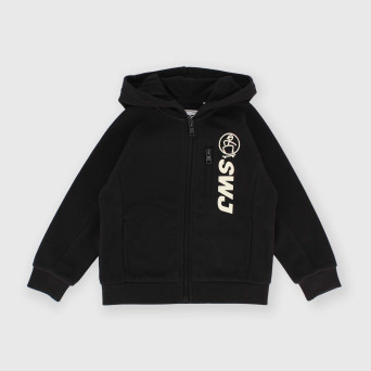 Camiseta con capucha de felpa para niño gris Camiseta con capucha de felpa para niño gris