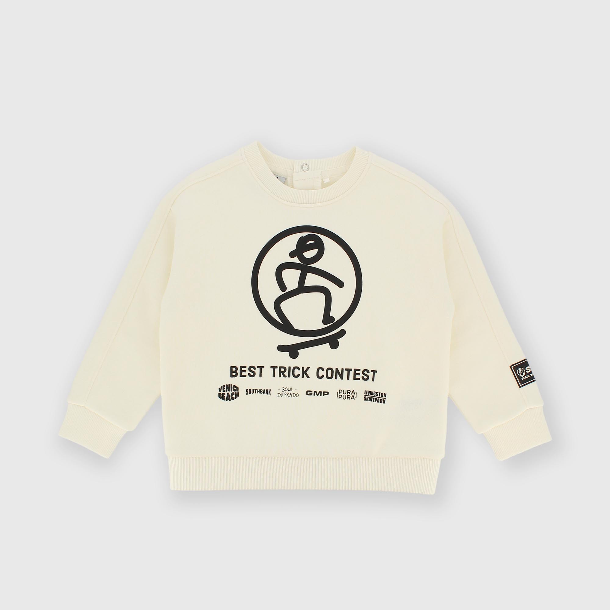 Maglia&#x20;girocollo&#x20;in&#x20;felpa&#x20;da&#x20;bambino&#x20;bianco