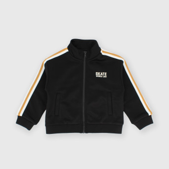 Camiseta con cremallera de felpa para niño gris Camiseta con cremallera de felpa para niño gris