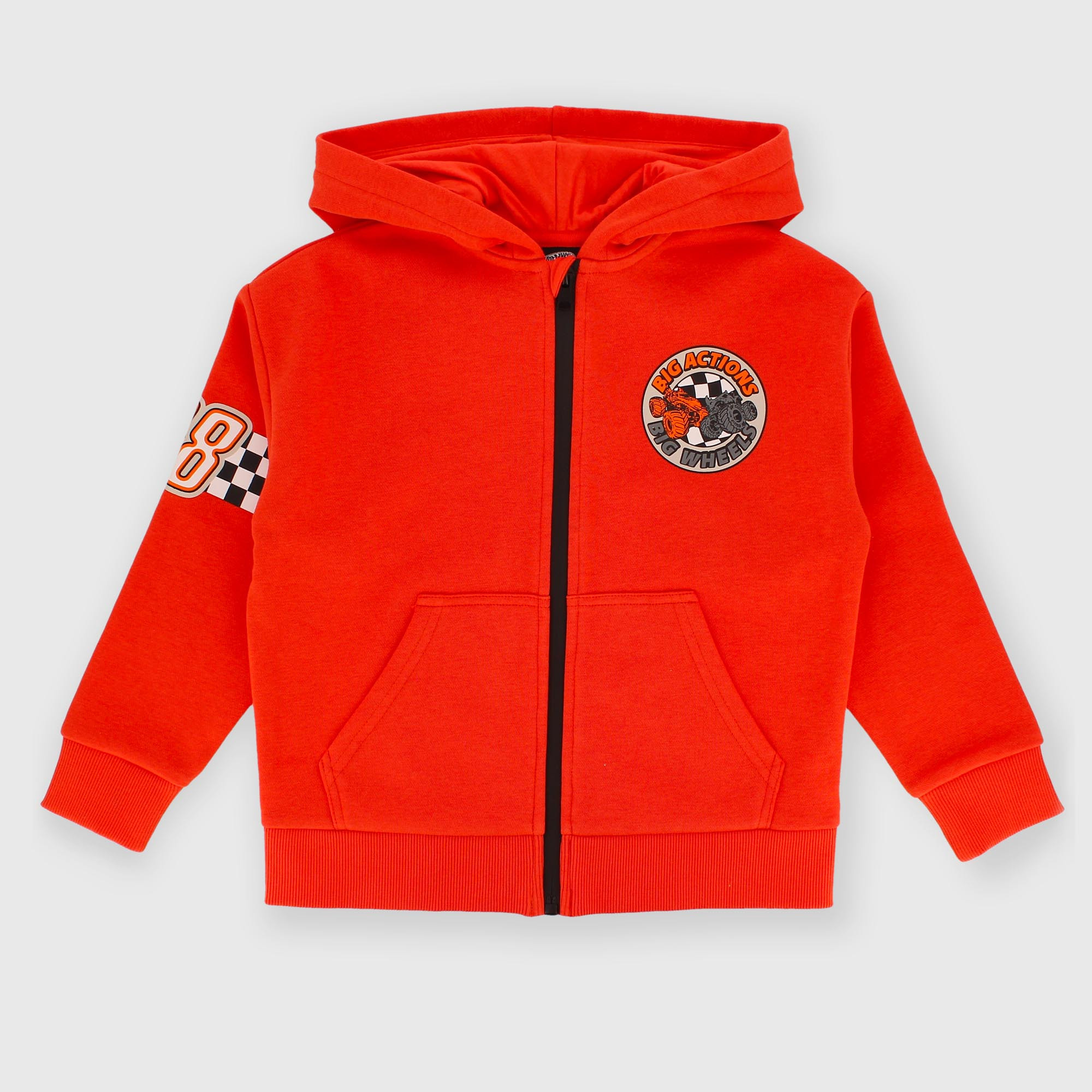 Maglia&#x20;con&#x20;cappuccio&#x20;arancio&#x20;Hot&#x20;Wheels&#x2122;&#x20;Monster&#x20;Trucks