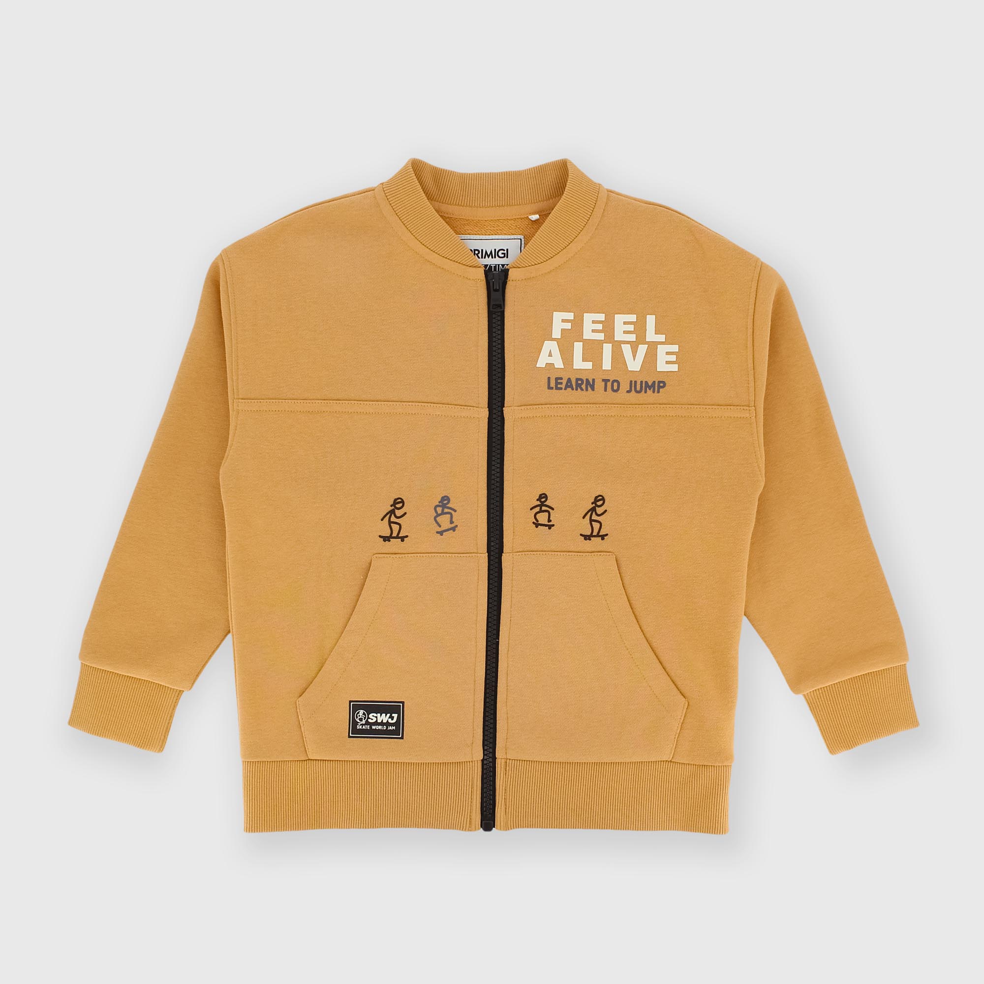 Sweat-shirt&#x20;sweater&#x20;with&#x20;zip&#x20;for&#x20;boy&#x20;brown