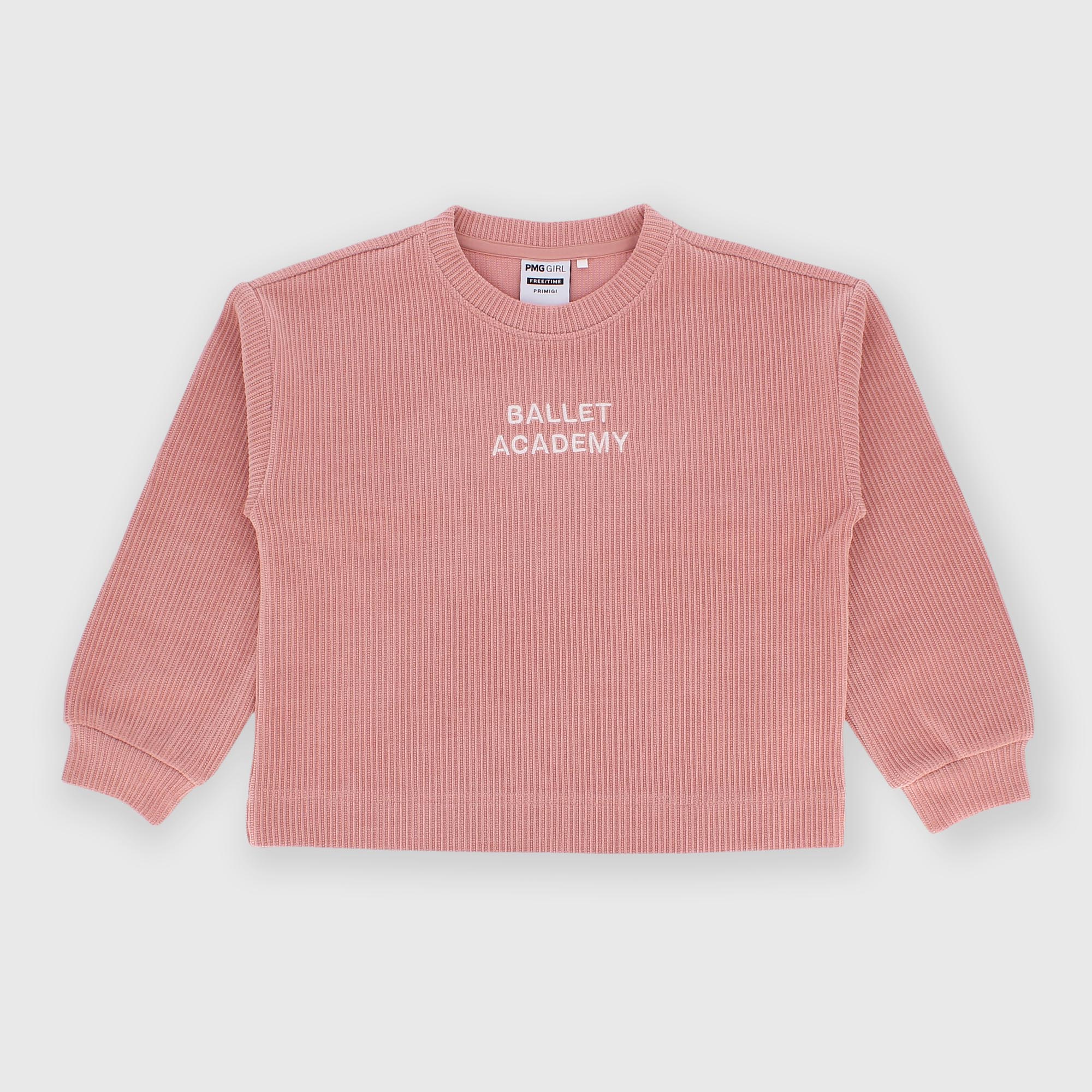 Maglia&#x20;girocollo&#x20;in&#x20;felpa&#x20;da&#x20;bambina&#x20;rosa