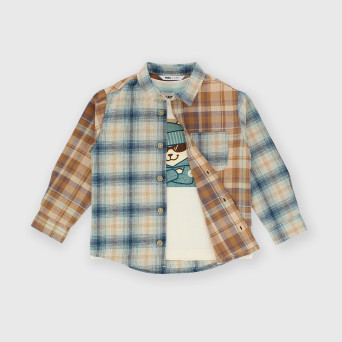 Camicia in jersey da bambino beige Camicia in jersey da bambino beige