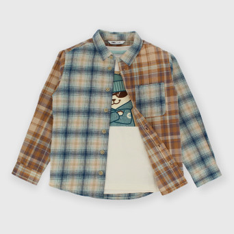 Camicia in jersey da bambino beige Camicia in jersey da bambino beige