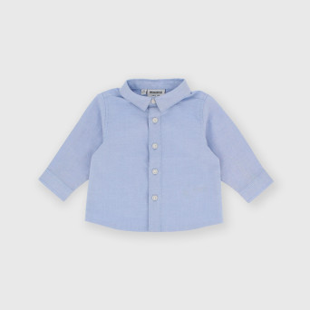 Jungen Hemd in Baumwolle Blau Jungen Hemd in Baumwolle Blau