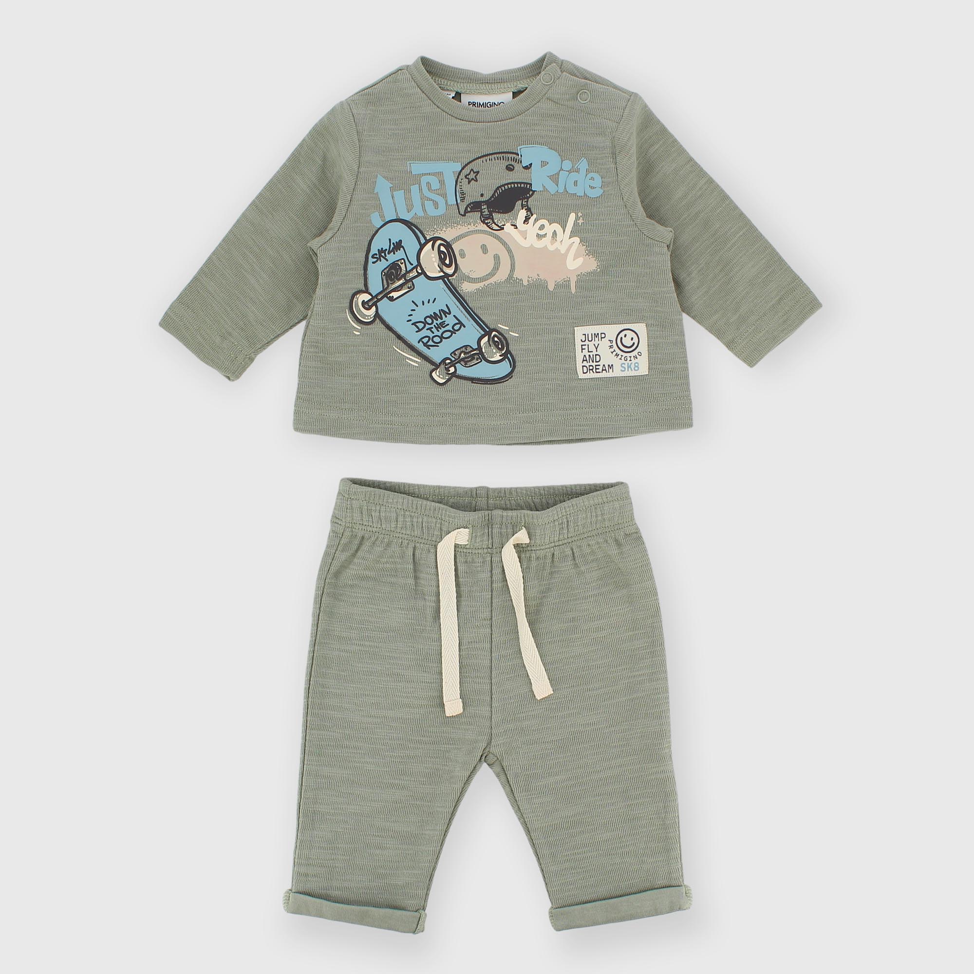 Set&#x20;coordinato&#x20;in&#x20;cotone&#x20;da&#x20;bambino&#x20;verde