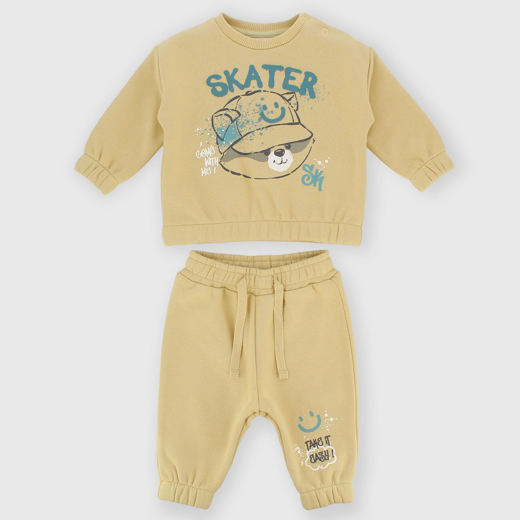 Set&#x20;coordinato&#x20;in&#x20;felpa&#x20;da&#x20;bambino&#x20;giallo