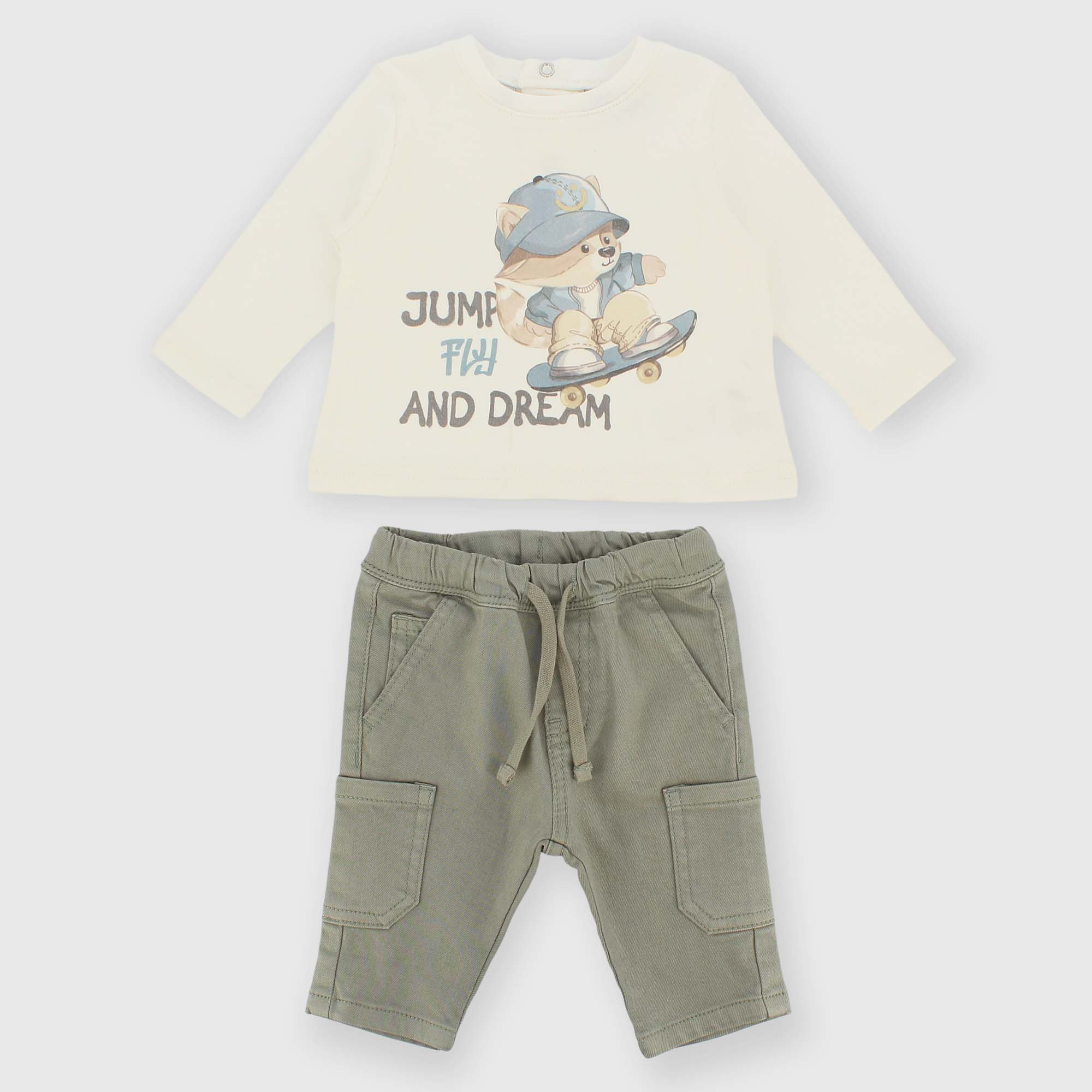 Set&#x20;coordinato&#x20;in&#x20;felpa&#x20;da&#x20;bambino&#x20;bianco