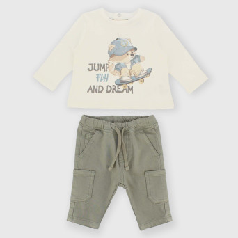 Комплект из флиса для мальчиков, белый Комплект из флиса для мальчиков, белый