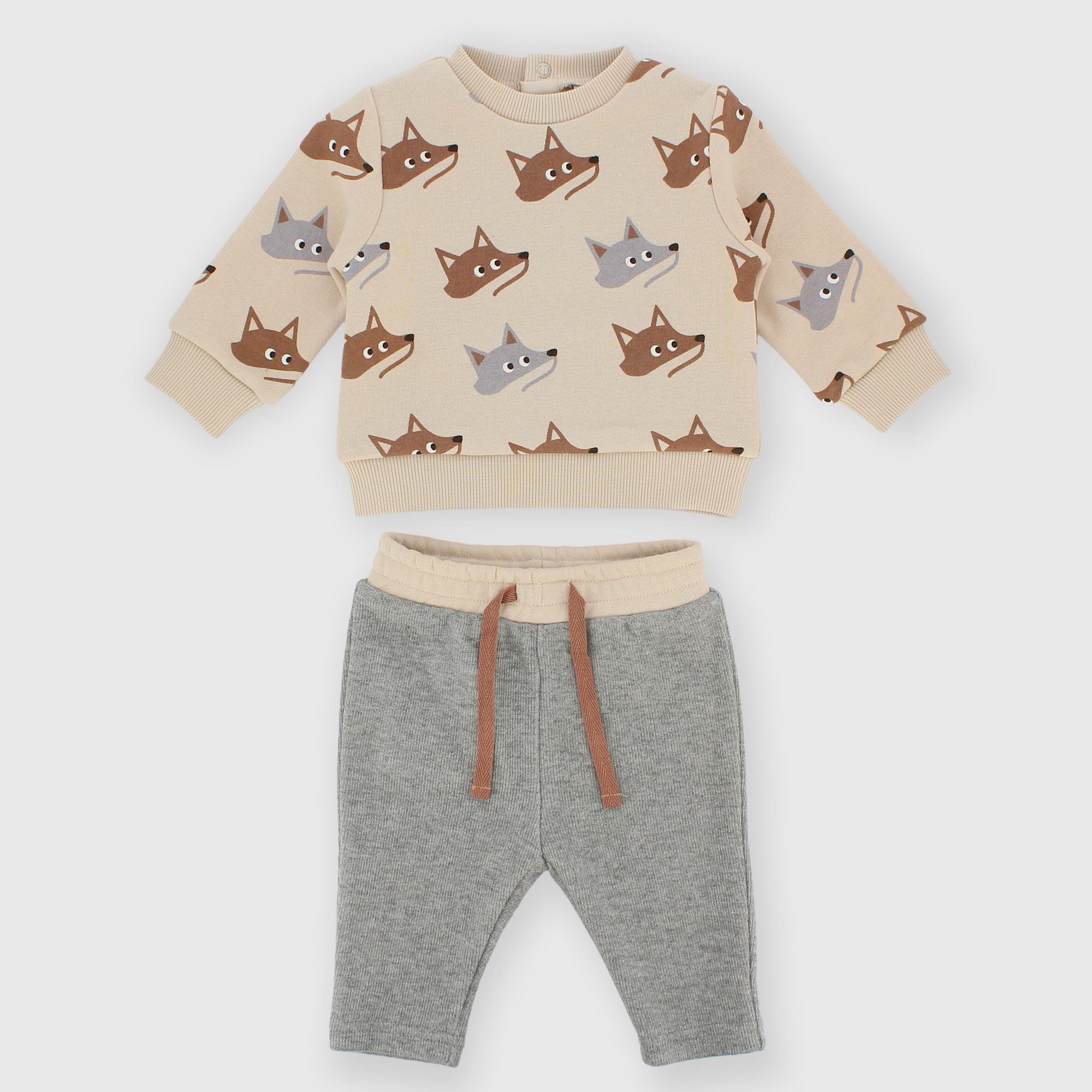 Set&#x20;coordinato&#x20;in&#x20;felpa&#x20;da&#x20;bambino&#x20;beige