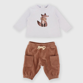 Комплект из синеля для мальчиков, белый Комплект из синеля для мальчиков, белый