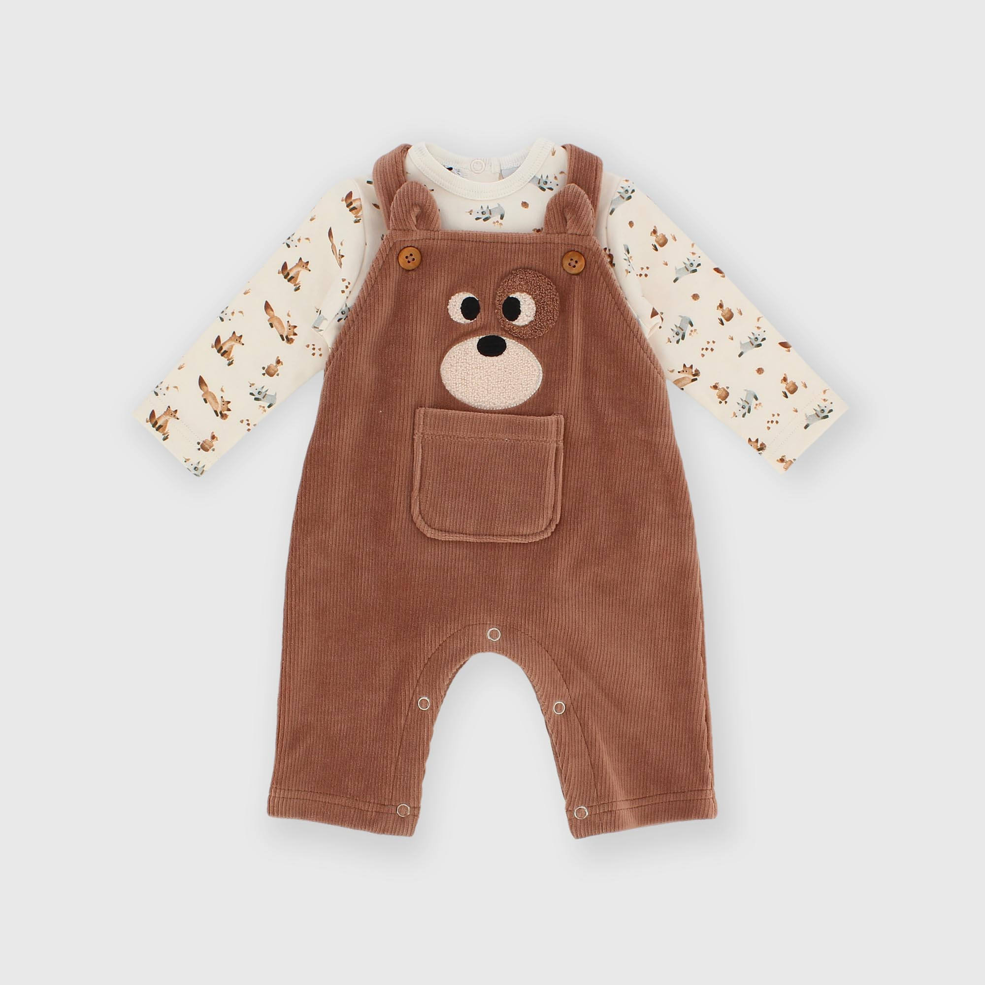 Set&#x20;coordinato&#x20;in&#x20;ciniglia&#x20;da&#x20;bambino&#x20;marrone