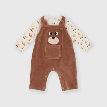 Комплект из синеля для мальчиков, коричневый Комплект из синеля для мальчиков, коричневый