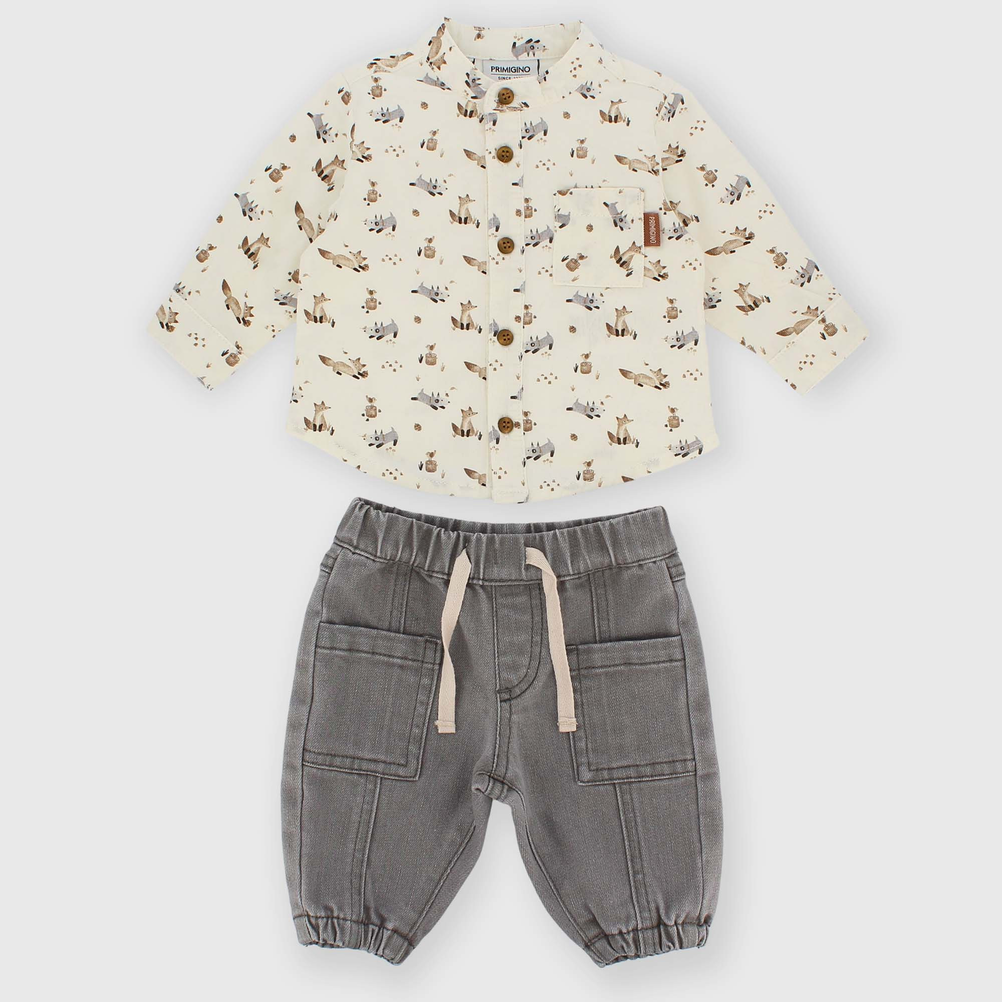Set&#x20;coordinato&#x20;in&#x20;jeans&#x20;da&#x20;bambino&#x20;bianco