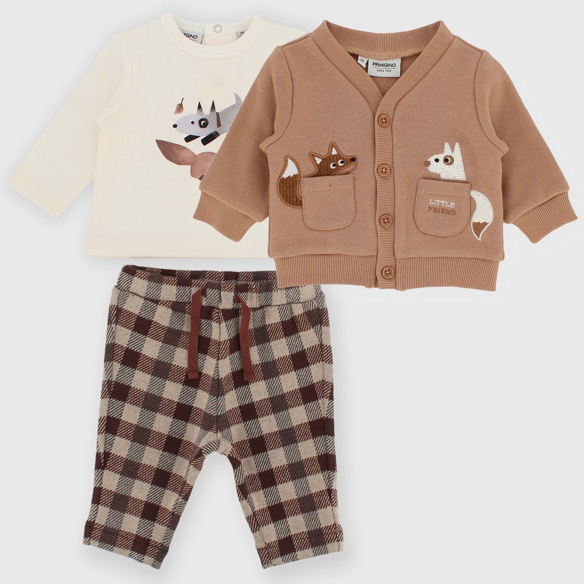 Set&#x20;coordinato&#x20;in&#x20;felpa&#x20;da&#x20;bambino&#x20;marrone