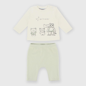 Комплект в рубчик для мальчиков, белый Комплект в рубчик для мальчиков, белый