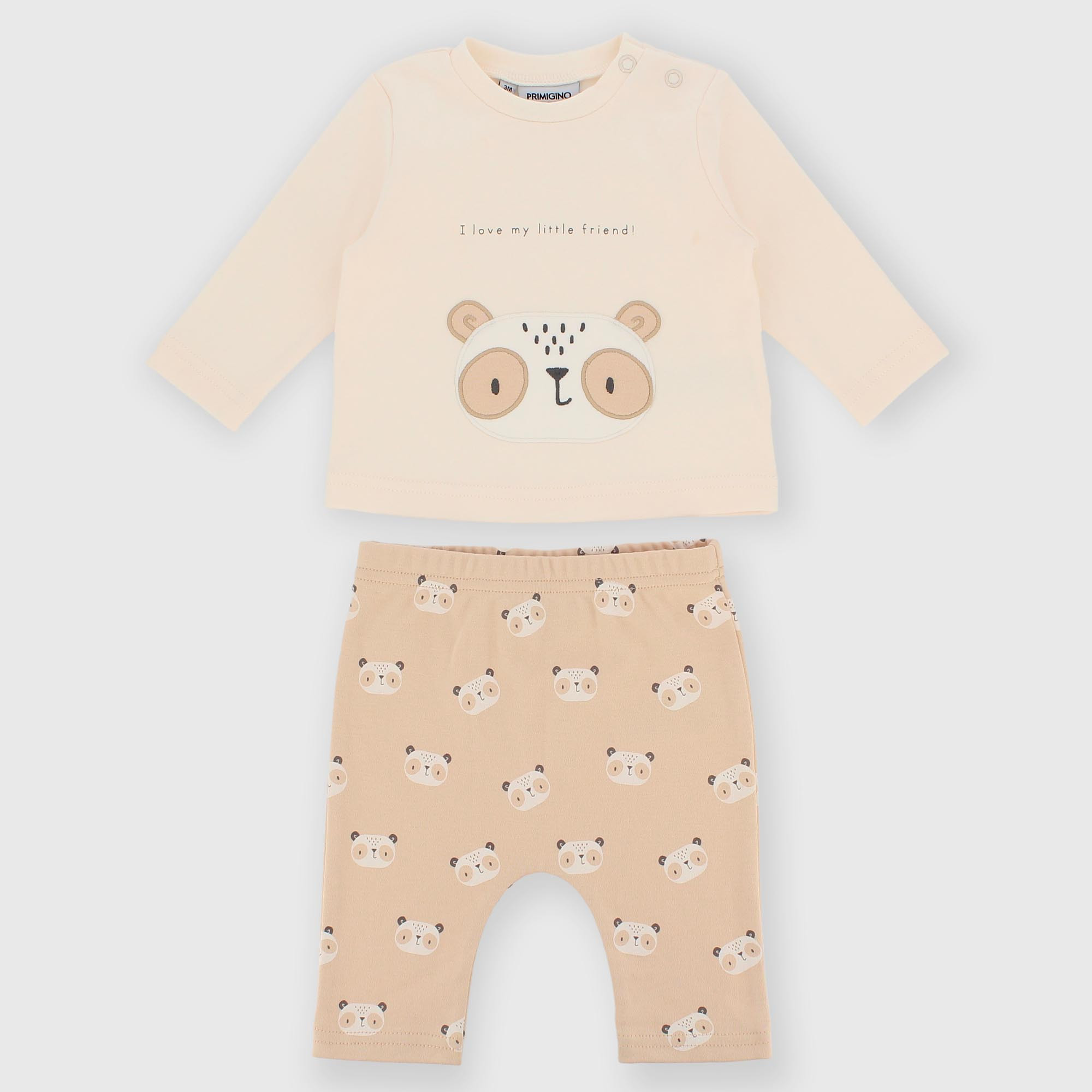 Set&#x20;coordinato&#x20;in&#x20;cotone&#x20;interlock&#x20;da&#x20;bambino&#x20;bianco