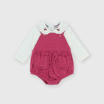 Set coordinato in jersey da bambina rosso Set coordinato in jersey da bambina rosso