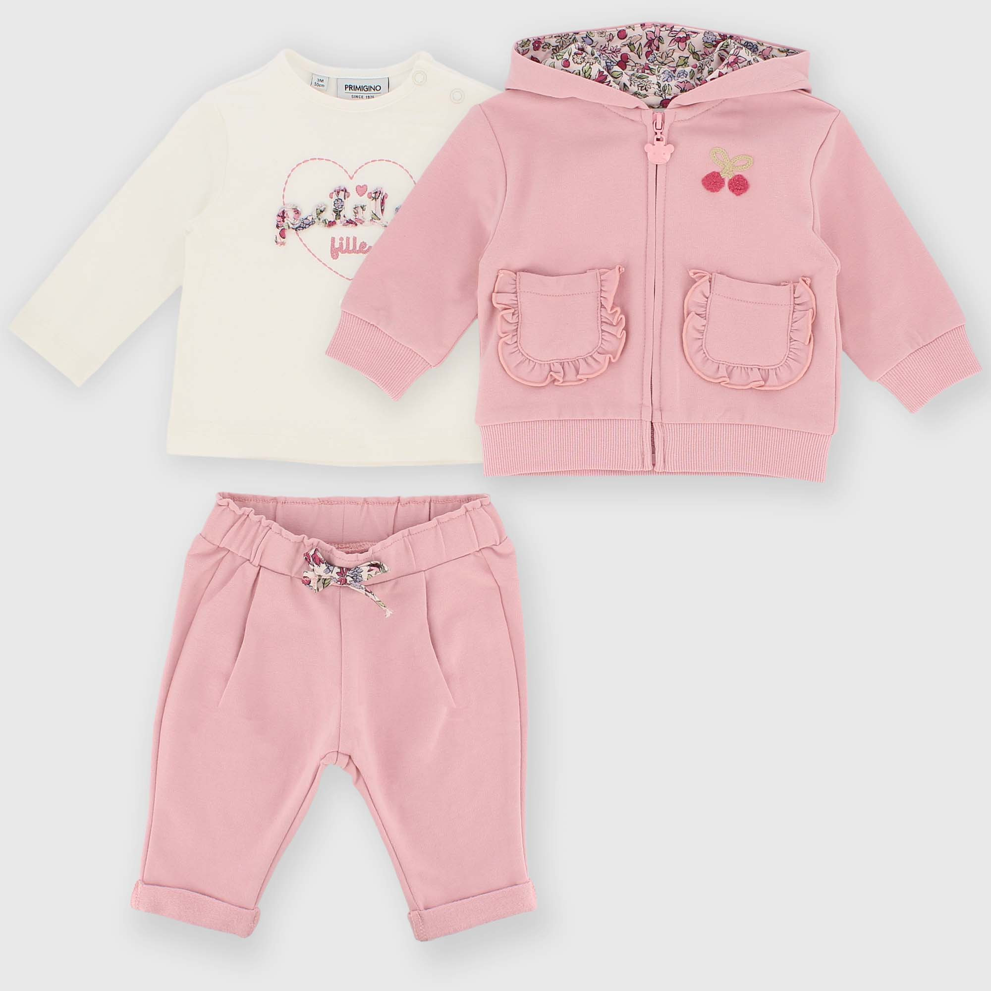 Set&#x20;coordinato&#x20;in&#x20;felpa&#x20;da&#x20;bambina&#x20;rosa