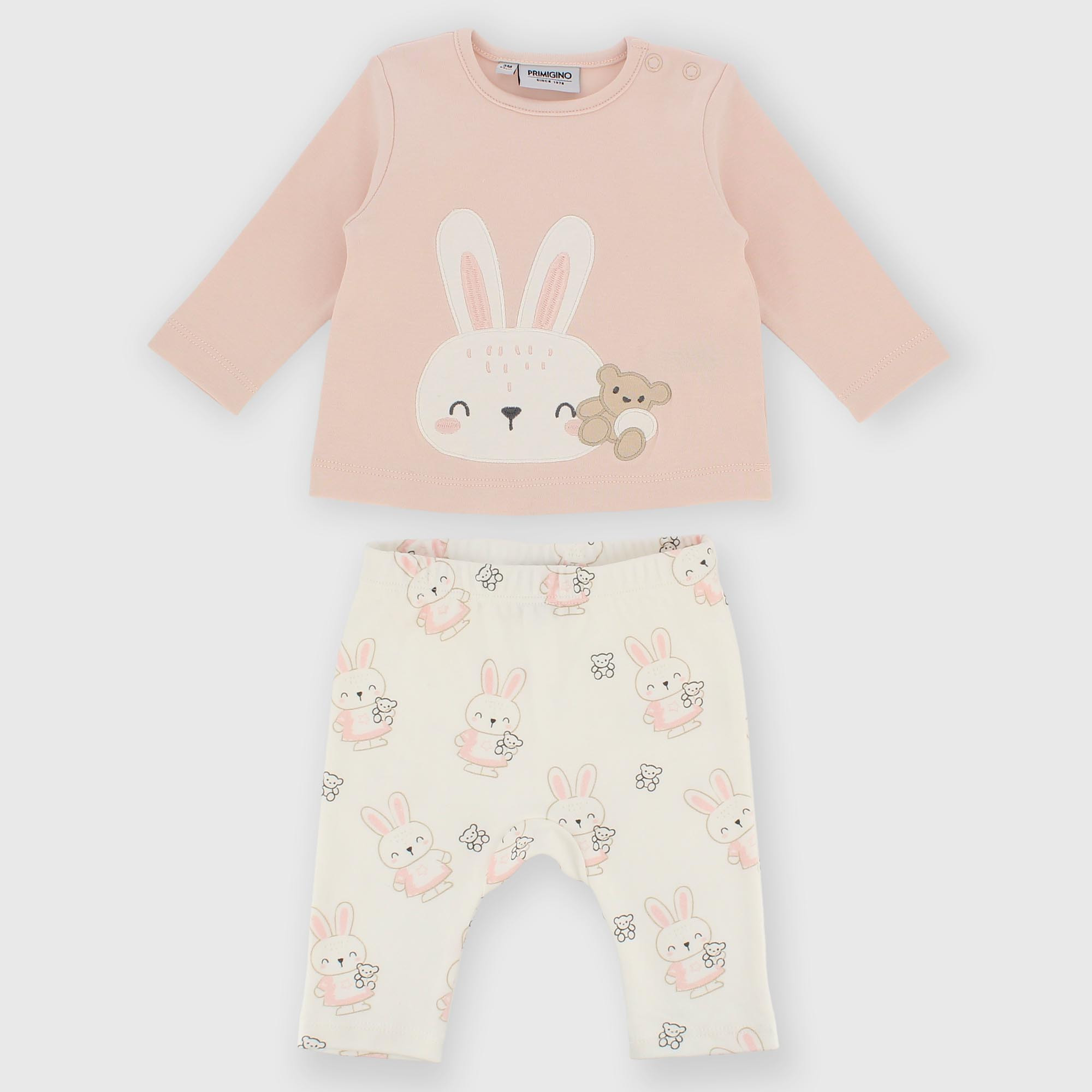 Set&#x20;coordinato&#x20;in&#x20;cotone&#x20;interlock&#x20;da&#x20;bambina&#x20;rosa