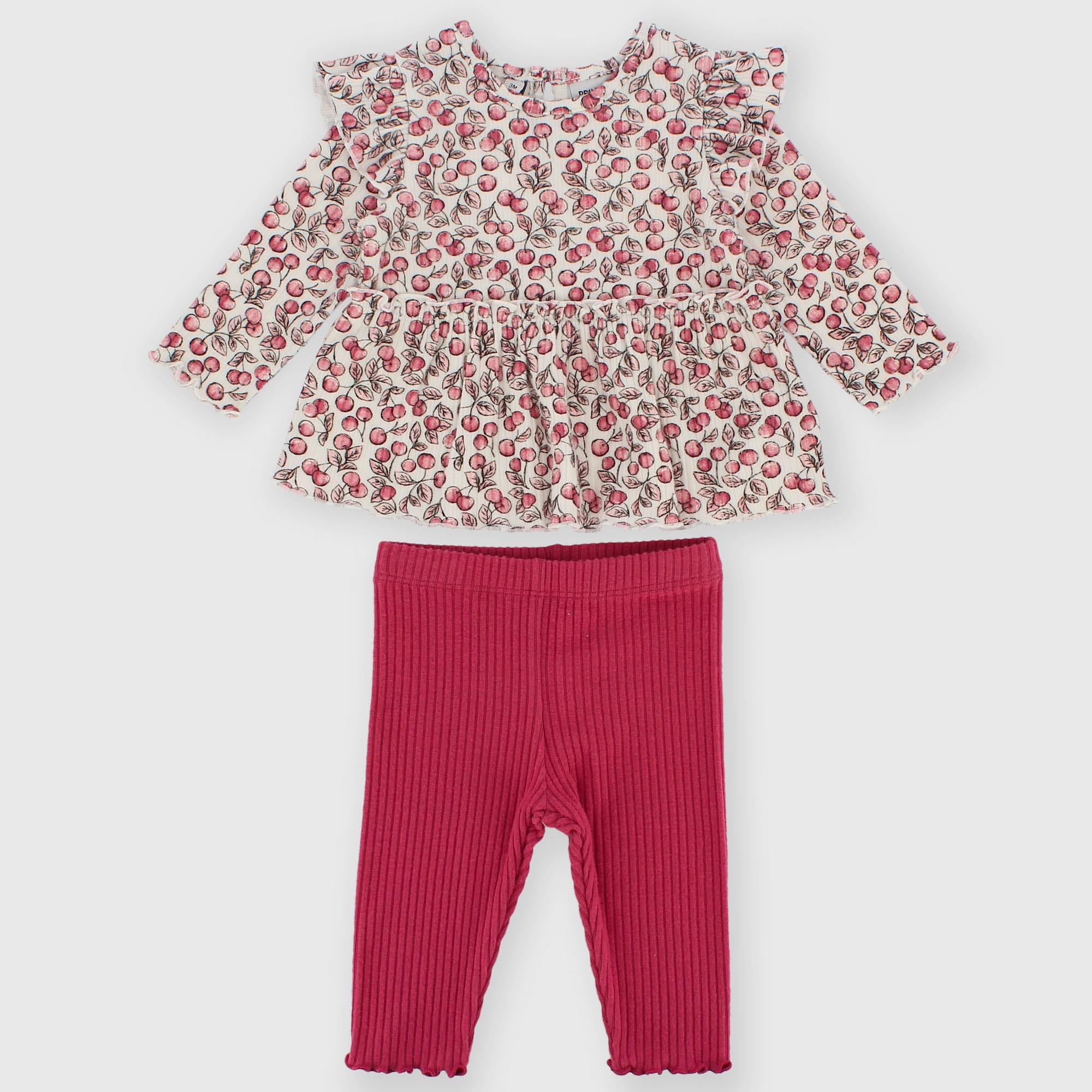 Set&#x20;coordinato&#x20;in&#x20;costina&#x20;da&#x20;bambina&#x20;bianco