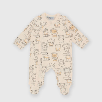 Tutina in cotone interlock da bambino bianco Tutina in cotone interlock da bambino bianco