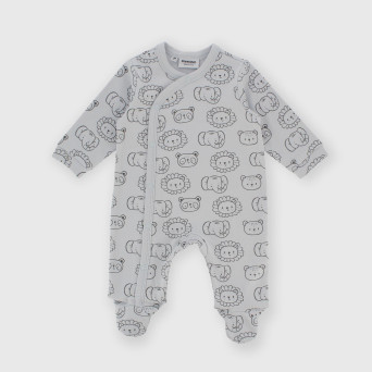 Tutina in cotone interlock da bambino blu Tutina in cotone interlock da bambino blu