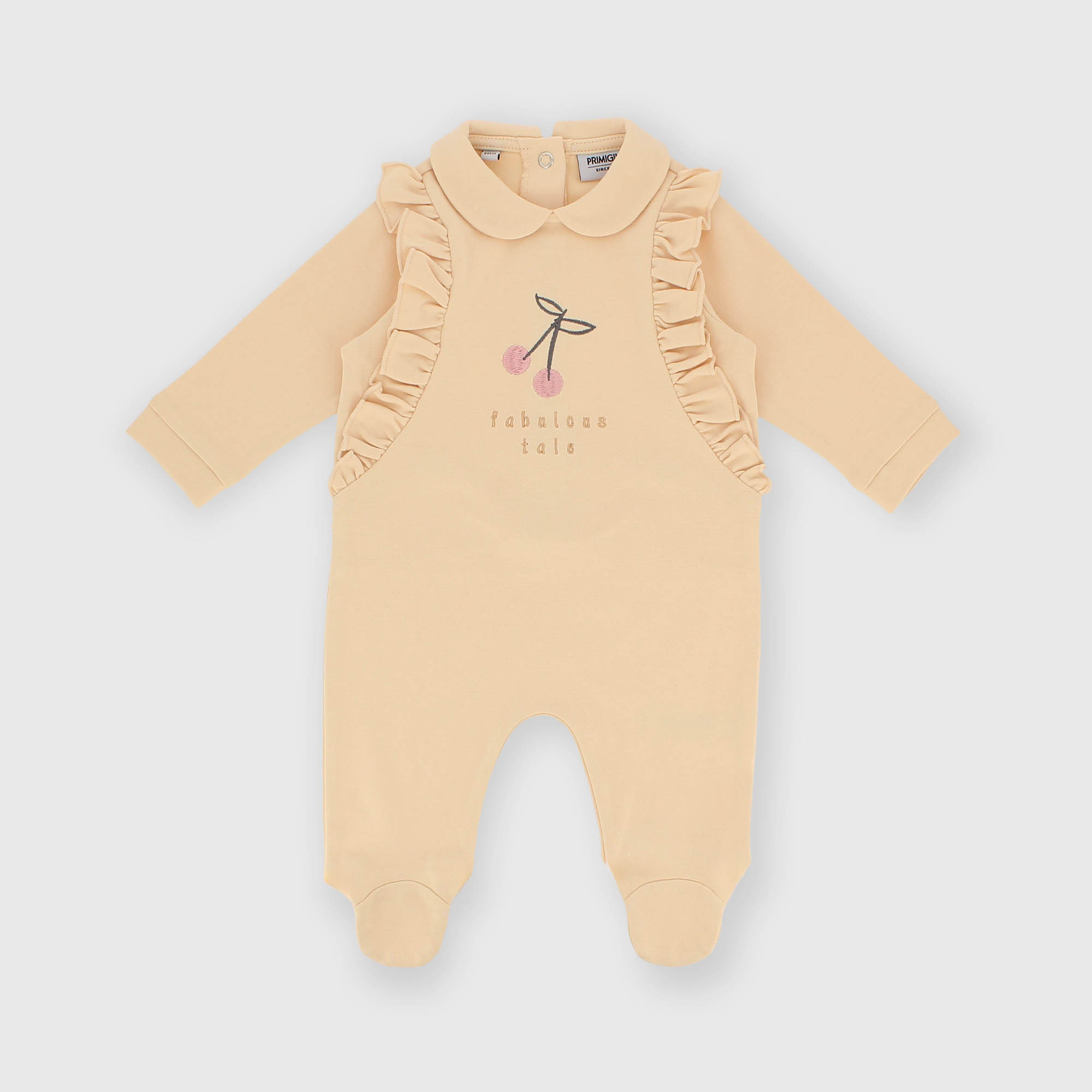 Tutina&#x20;in&#x20;cotone&#x20;interlock&#x20;da&#x20;bambina&#x20;beige