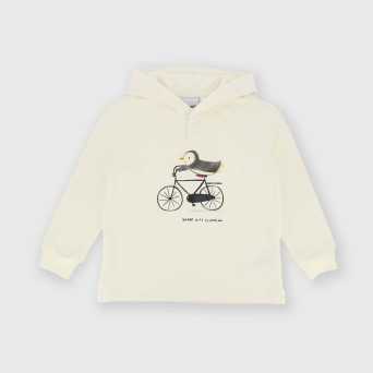 Maglietta maniche lunghe in cotone interlock da bambino bianco Maglietta maniche lunghe in cotone interlock da bambino bianco