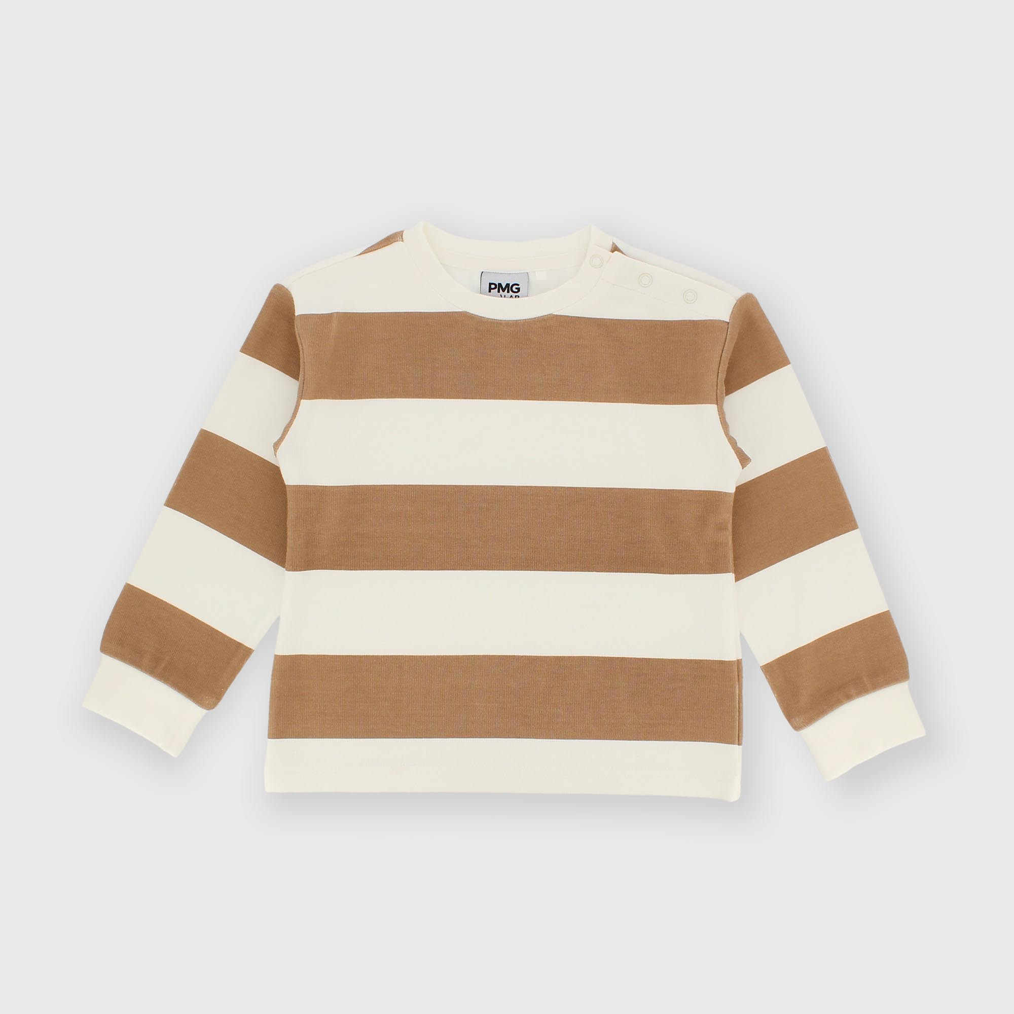 Maglietta&#x20;maniche&#x20;lunghe&#x20;in&#x20;costina&#x20;da&#x20;bambino&#x20;marrone