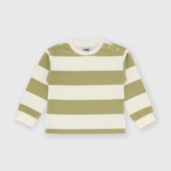 Camiseta con mangas largas de pana para niño verde Camiseta con mangas largas de pana para niño verde