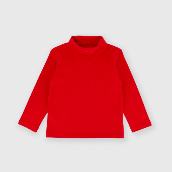 Lupetto in cotone interlock da bambino rosso Lupetto in cotone interlock da bambino rosso