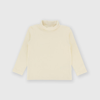 Rib turtleneck for boy white Rib turtleneck for boy white