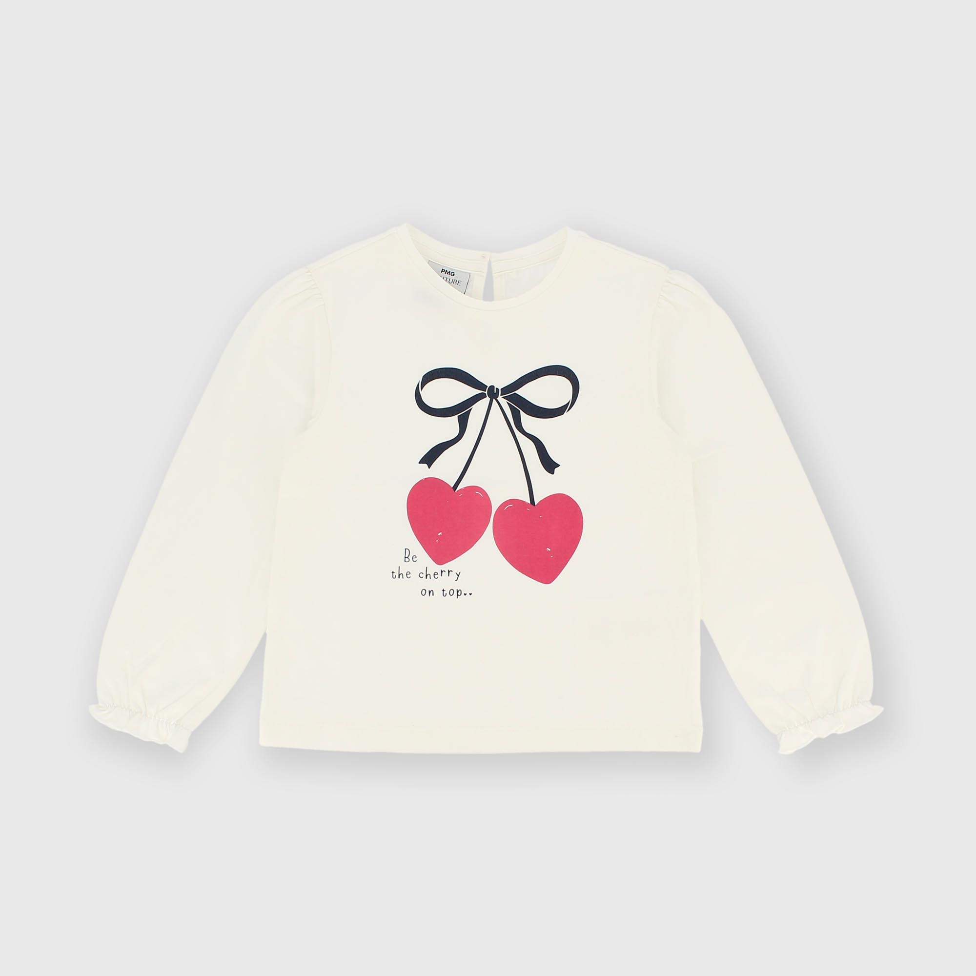 Maglietta&#x20;maniche&#x20;lunghe&#x20;in&#x20;jersey&#x20;da&#x20;bambina&#x20;bianco