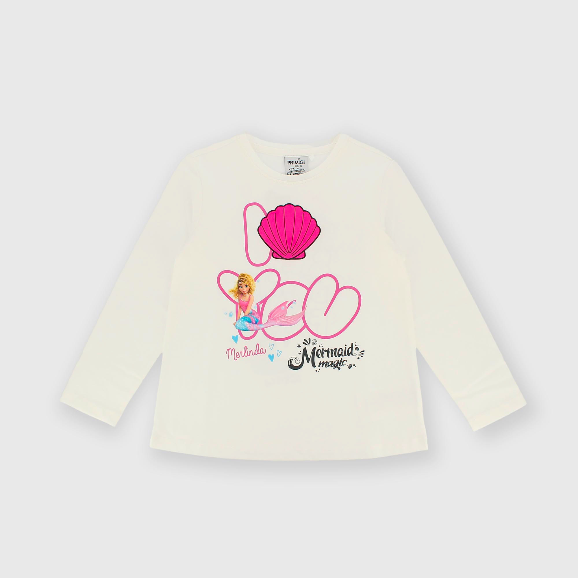 Maglietta&#x20;maniche&#x20;lunghe&#x20;bianco&#x20;Mermaid&#x20;Magic&#x2122;