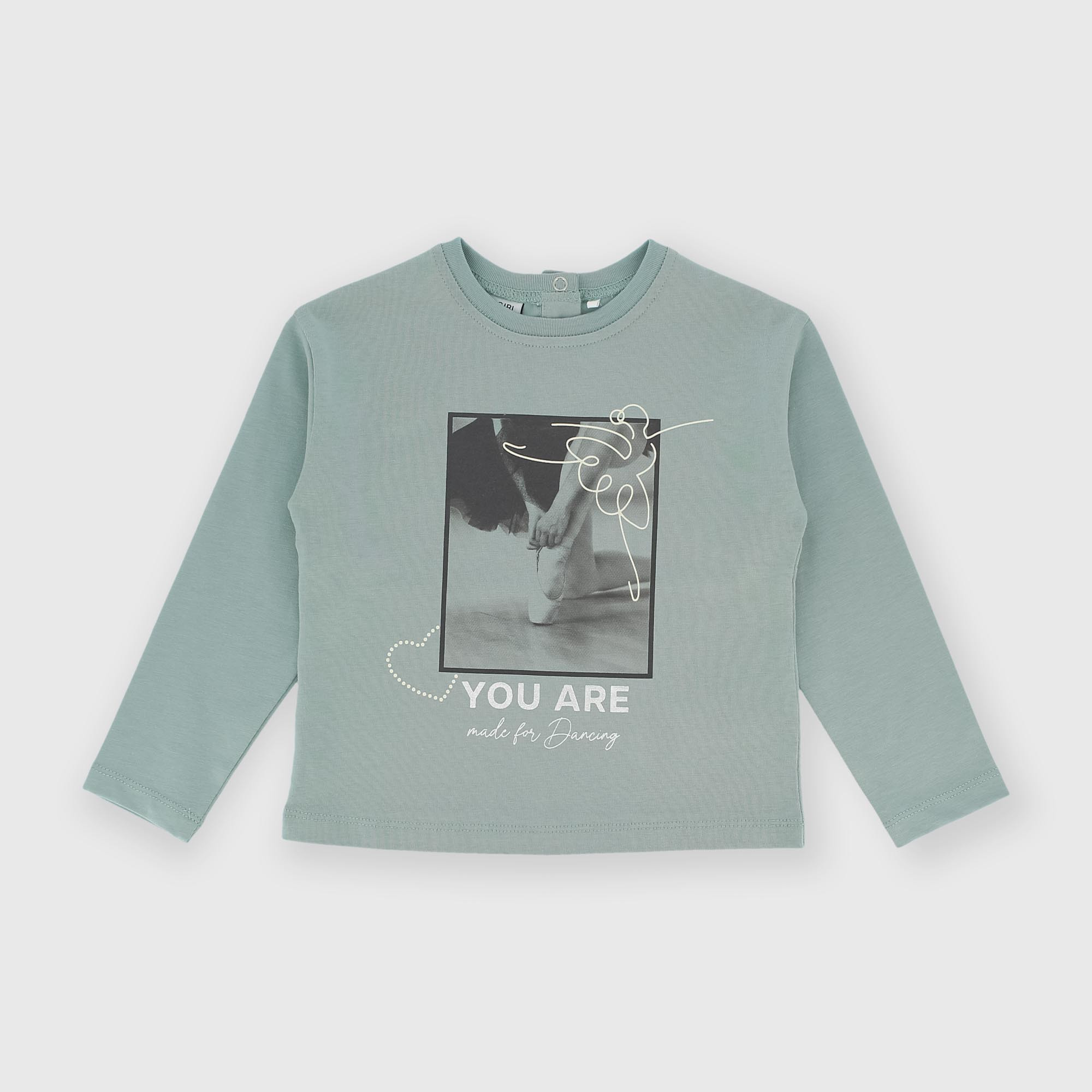 Maglietta&#x20;maniche&#x20;lunghe&#x20;in&#x20;jersey&#x20;da&#x20;bambina&#x20;blu