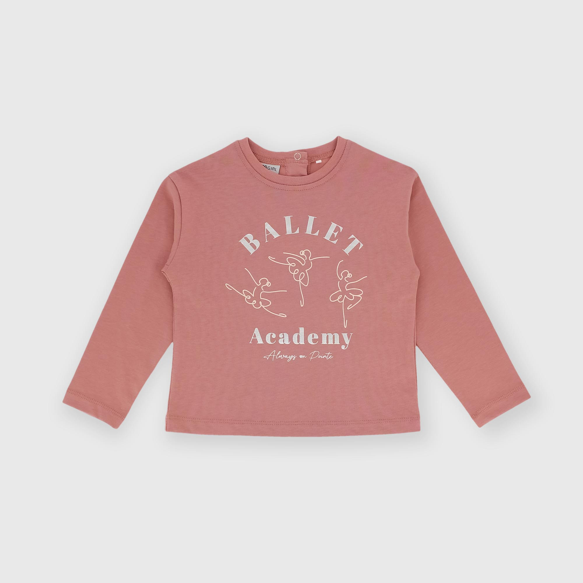 Maglietta&#x20;maniche&#x20;lunghe&#x20;in&#x20;jersey&#x20;da&#x20;bambina&#x20;rosa