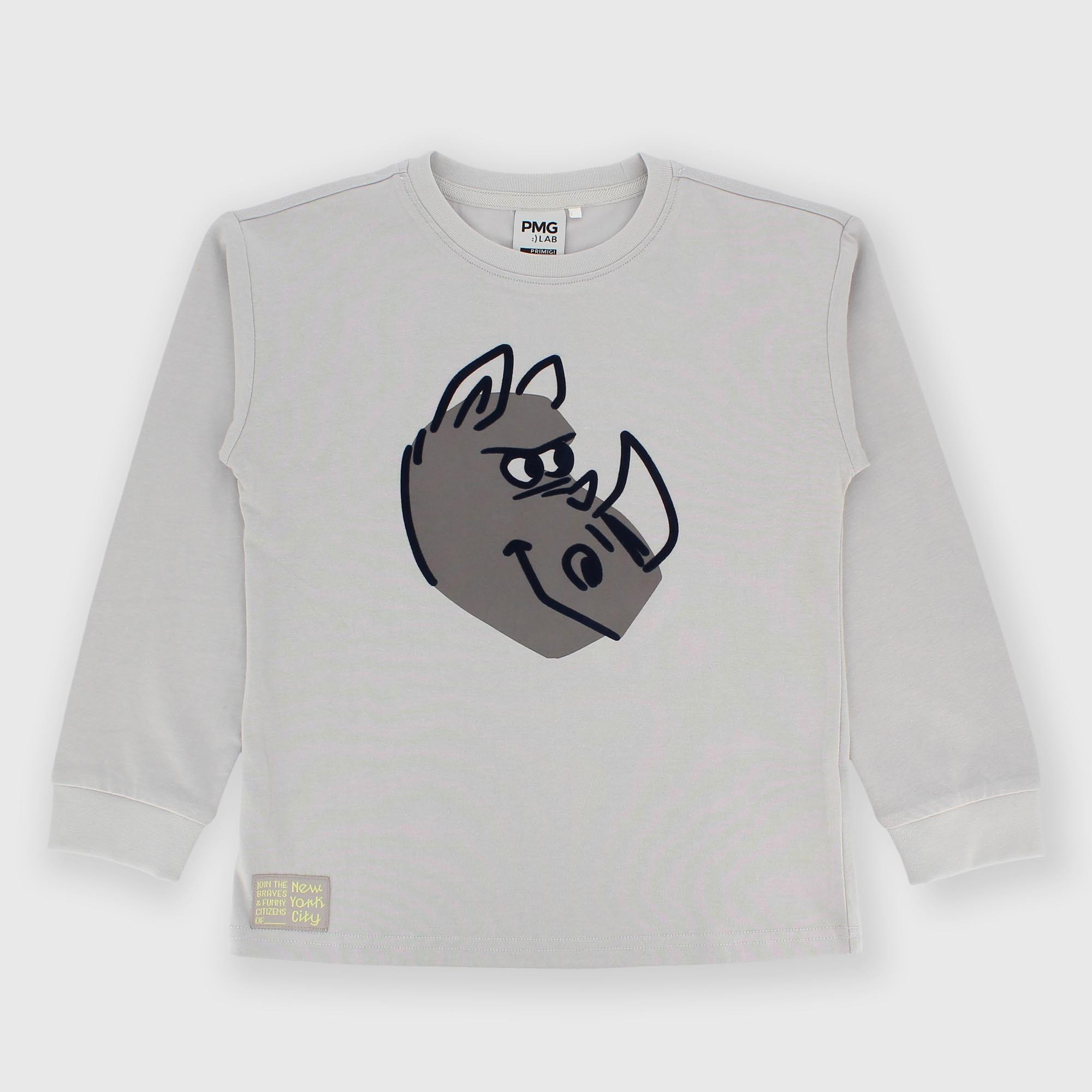 Maglietta&#x20;maniche&#x20;lunghe&#x20;in&#x20;jersey&#x20;da&#x20;bambino&#x20;grigio