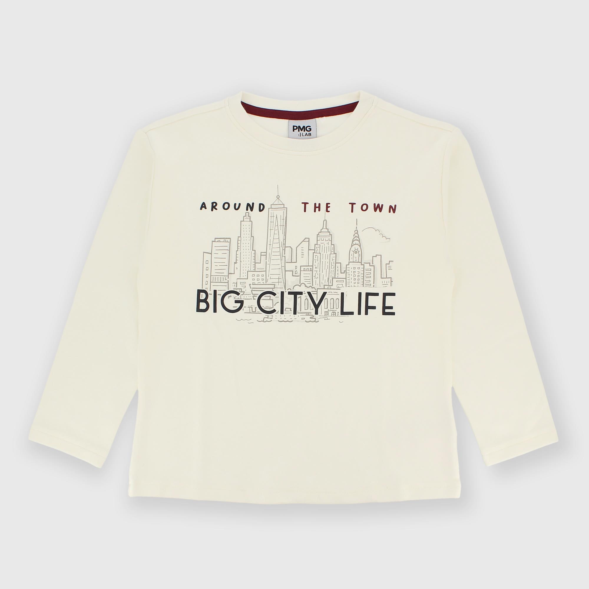 Cotton&#x20;interlock&#x20;long-sleeved&#x20;t-shirt&#x20;for&#x20;boy&#x20;white