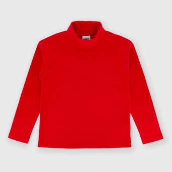 Lupetto in cotone interlock da bambino rosso Lupetto in cotone interlock da bambino rosso
