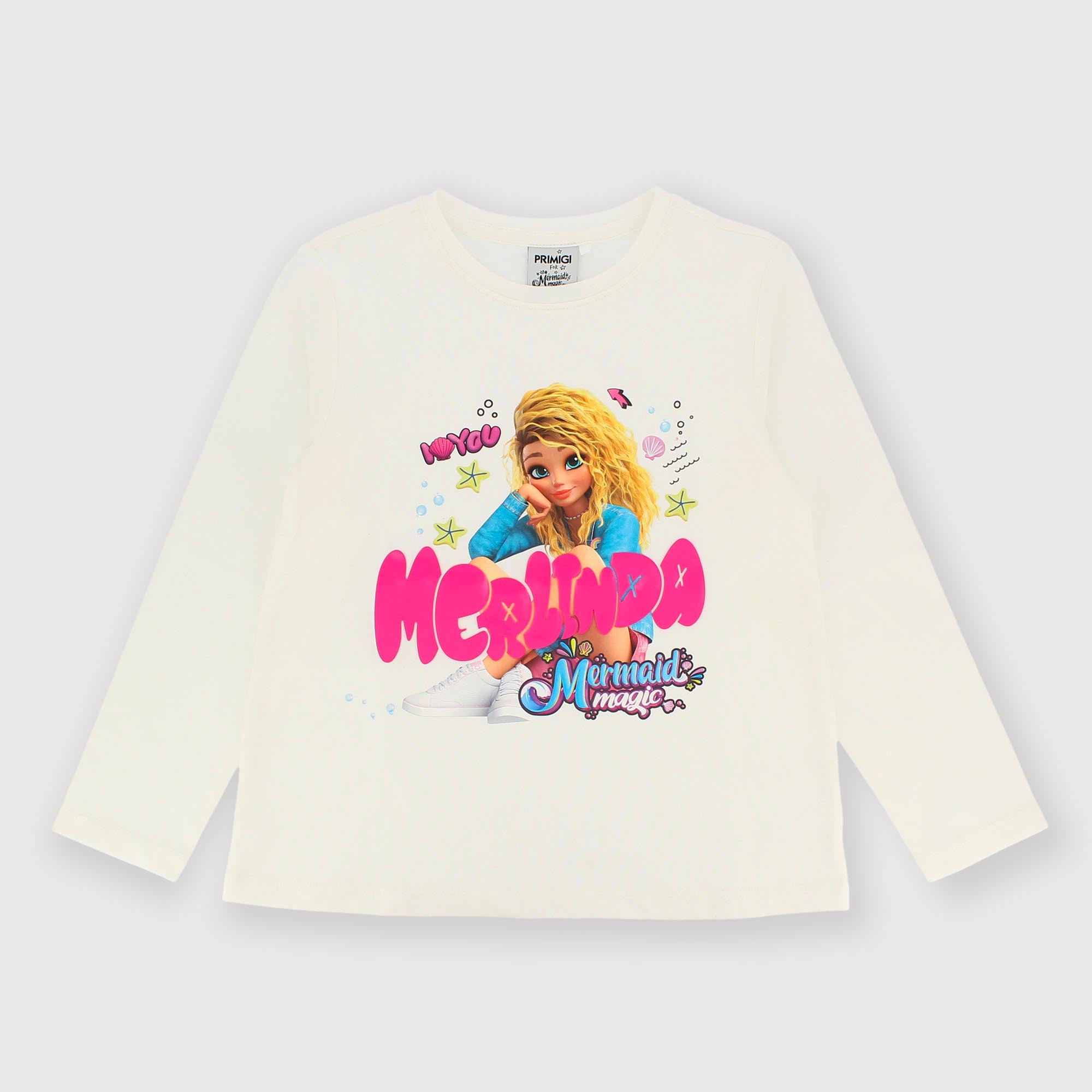 Maglietta&#x20;maniche&#x20;lunghe&#x20;bianco&#x20;Mermaid&#x20;Magic&#x2122;