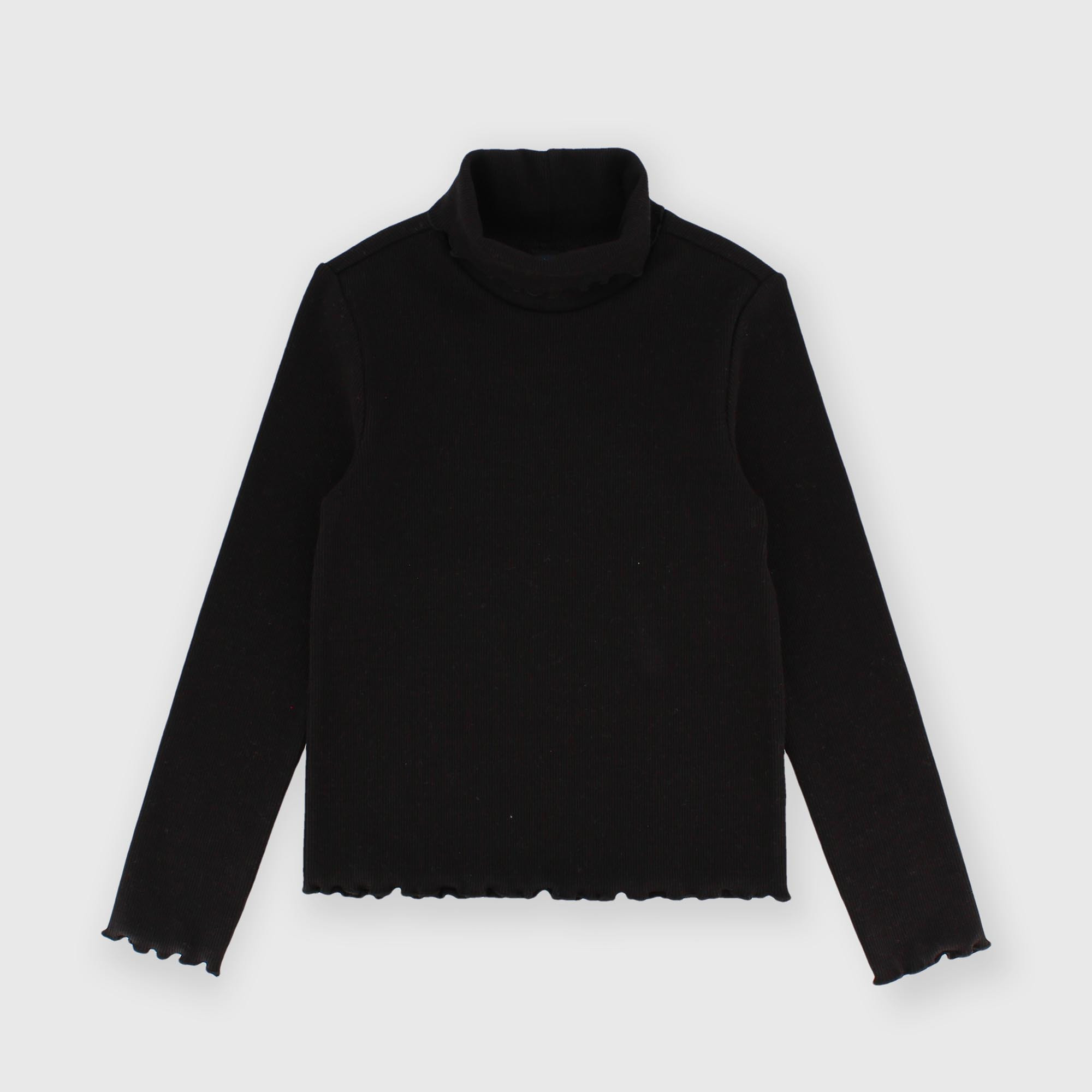 Lupetto&#x20;in&#x20;costina&#x20;da&#x20;bambina&#x20;nero