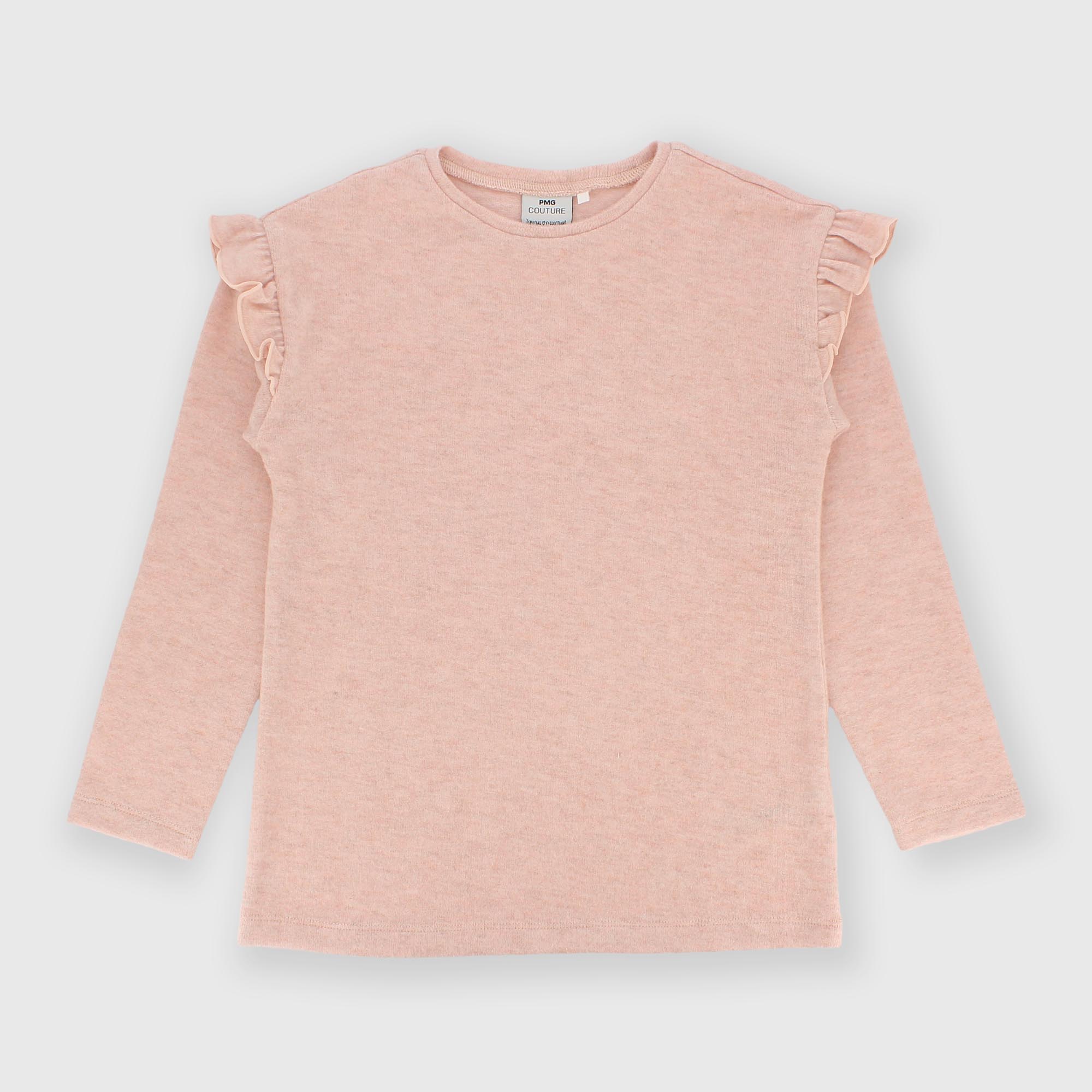 Maglietta maniche lunghe da bambina rosa