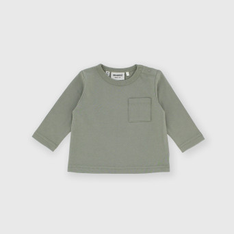 Maglietta maniche lunghe in jersey da bambino verde Maglietta maniche lunghe in jersey da bambino verde