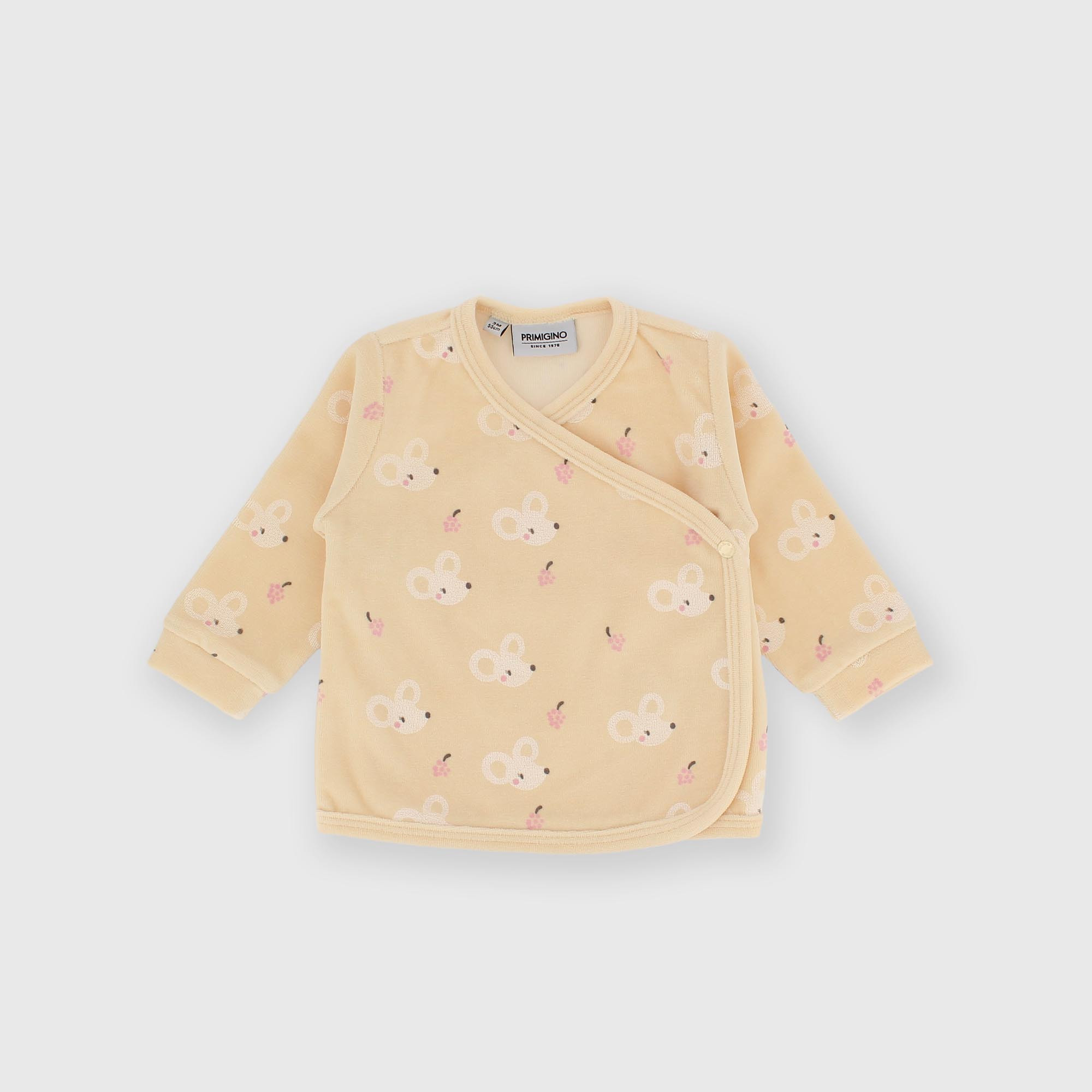 Maglietta&#x20;maniche&#x20;lunghe&#x20;in&#x20;ciniglia&#x20;da&#x20;bambina&#x20;beige