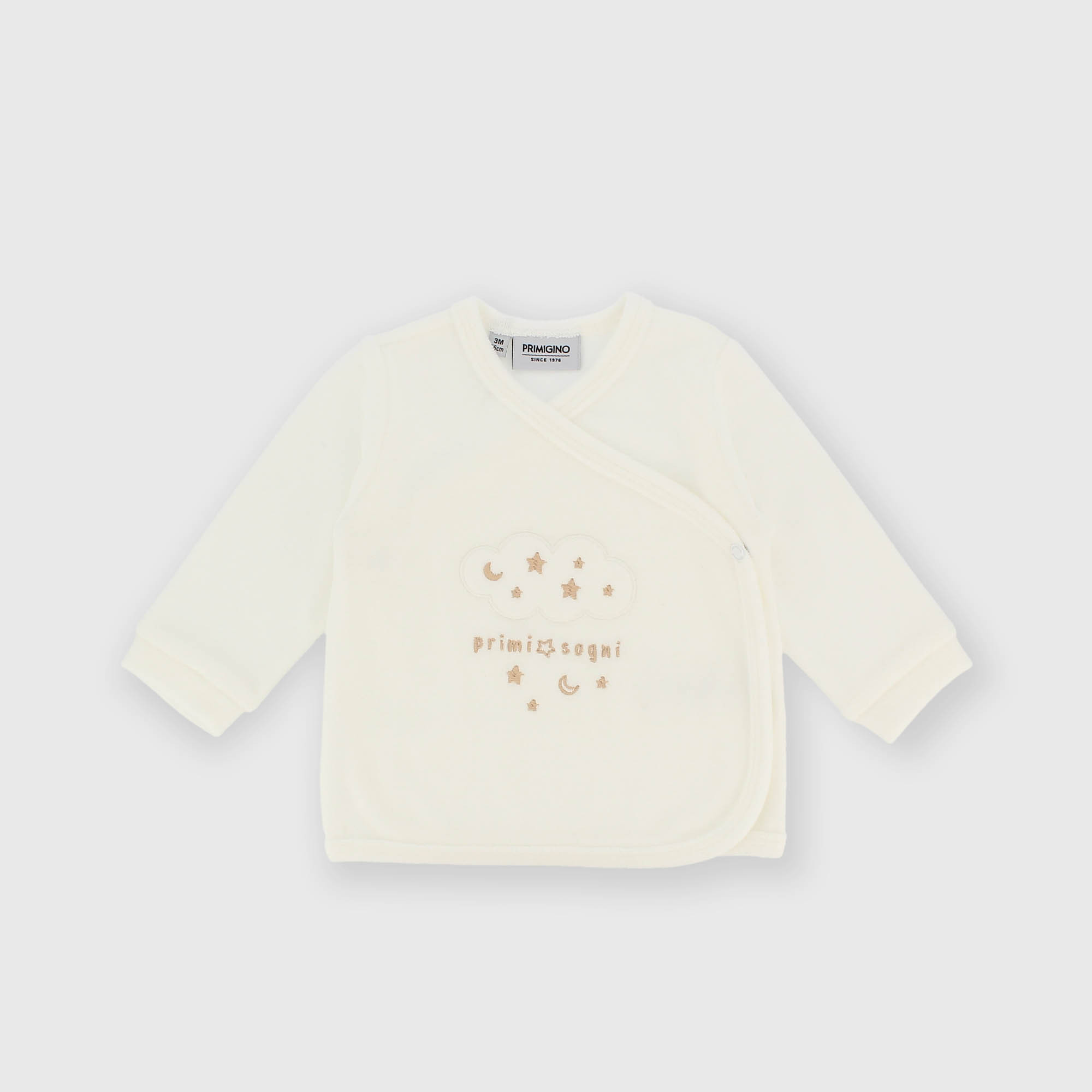 Maglietta&#x20;maniche&#x20;lunghe&#x20;in&#x20;ciniglia&#x20;da&#x20;bambina&#x20;bianco