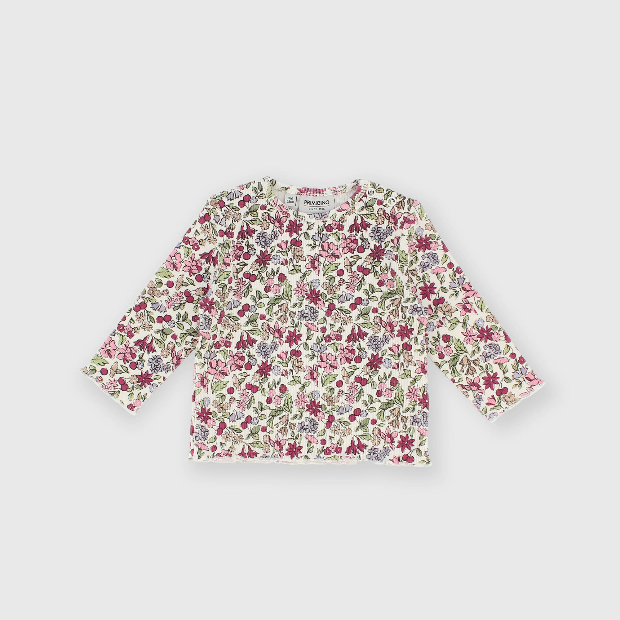 M&#xE4;dchen&#x20;Lang&#xE4;rmeliges&#x20;T-Shirt&#x20;in&#x20;Feinripp&#x20;Weiss