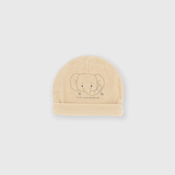 Cappello in ciniglia da bambino bianco Cappello in ciniglia da bambino bianco