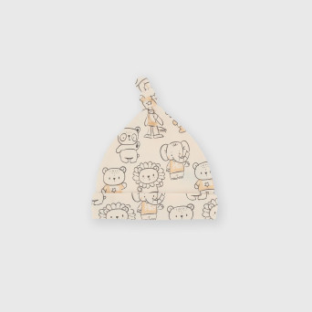 Gorro de algodón interlock para niño blanco Gorro de algodón interlock para niño blanco